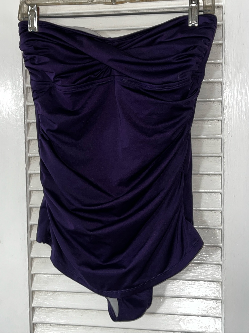 Jantzen Purple Ruched One Piece Swimsuit